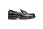 Bold Bunny Leather Black Casual Loafers For Man