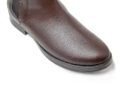 Photo of brown leather Chelsea boots with elastic gore sides